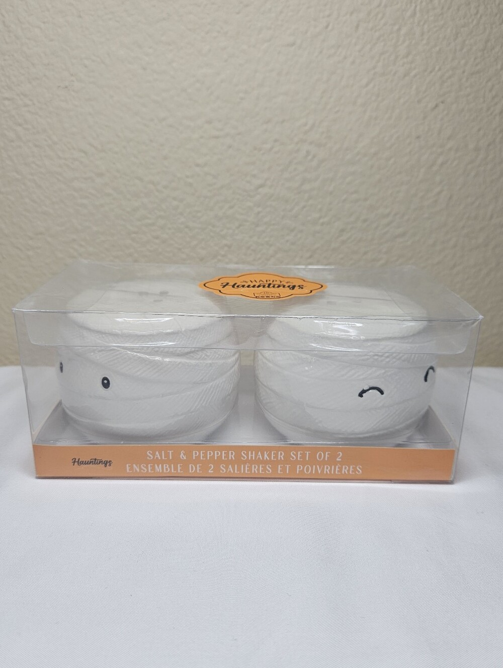 Happy Hauntings Mummy Salt & Pepper Shaker Set | Halloween Kitchen Décor | NEW
